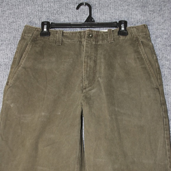J Crew Chino Pants Mens 33x30 Olive Green Cotton Straight Leg Workwear - Picture 3 of 8